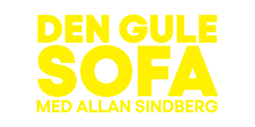 Den gule sofa med Allan Sindberg logo