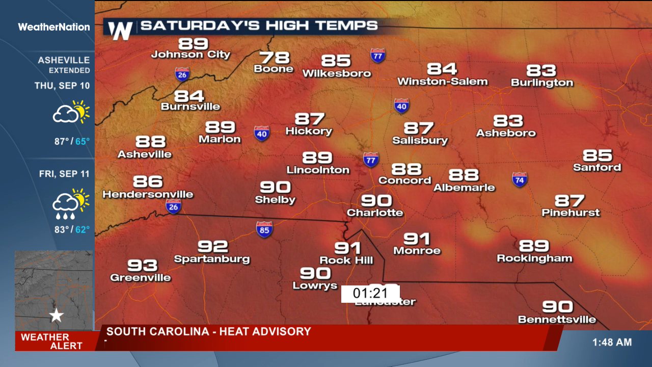 WeatherNation Charlotte channel preview
